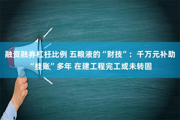 融资融券杠杆比例 五粮液的“财技”：千万元补助“挂账”多年 在建工程完工或未转固