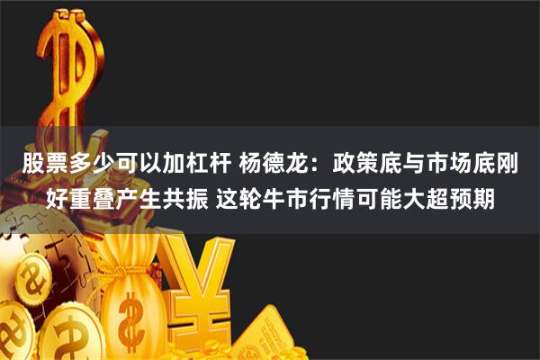 股票多少可以加杠杆 杨德龙：政策底与市场底刚好重叠产生共振 这轮牛市行情可能大超预期