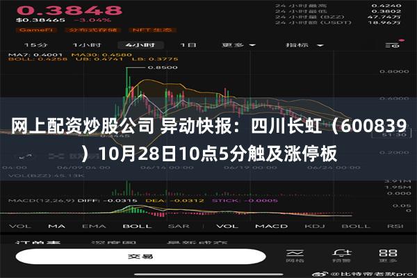 网上配资炒股公司 异动快报：四川长虹（600839）10月28日10点5分触及涨停板
