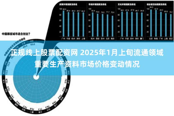 正规线上股票配资网 2025年1月上旬流通领域重要生产资料市场价格变动情况